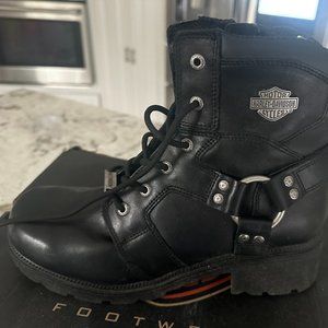Harley Davison Woman's Shoes Black Leather - Size 10 New/Box